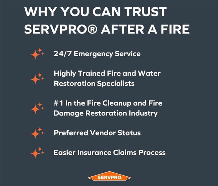 list of reasons you can trust servpro after a fire